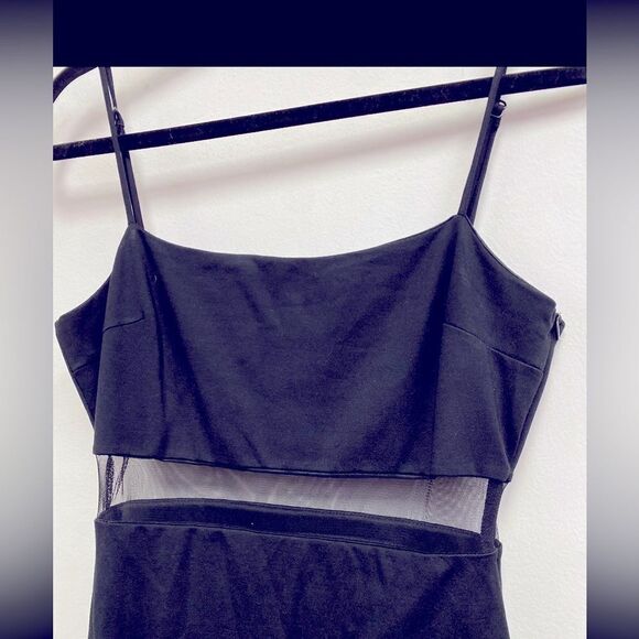 Lulus Party Aesthetic Black Mesh Sleeveless Bodycon Mini Dress‎ Sz M - Picture 4 of 9